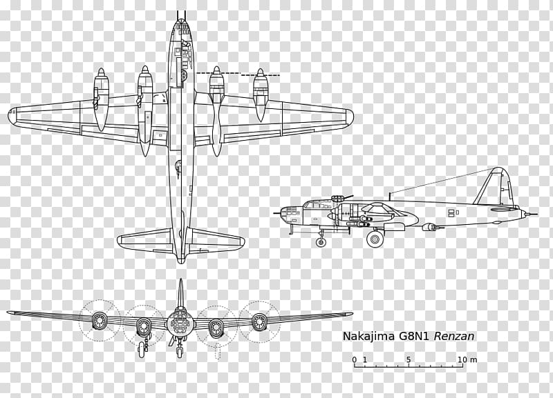 Nakajima G8N Airplane Mitsubishi A6M Zero Nakajima G5N Aircraft, Heavy Bomber transparent background PNG clipart