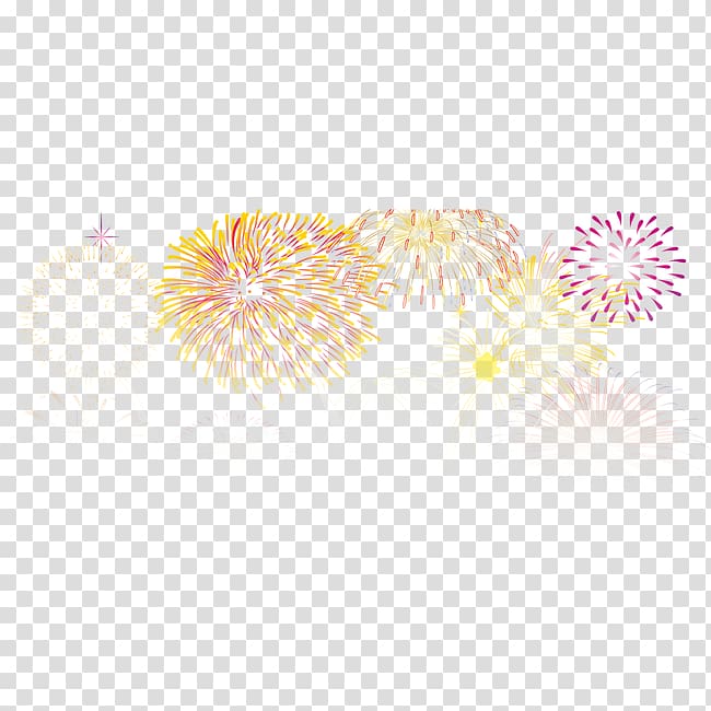 Yellow Petal Pattern, Colorful fireworks transparent background PNG clipart