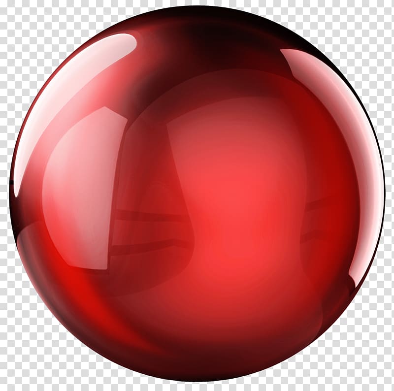 Red ball illustration, Crystal ball Bounce 3D Glass Company, ball