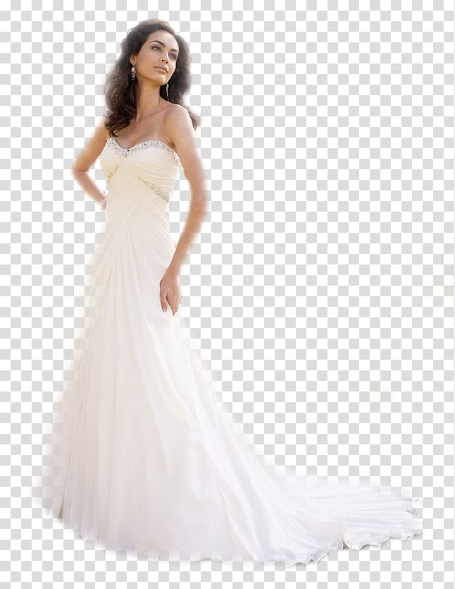 Wedding dress Cocktail Satin Prom Gown, Bride transparent background PNG clipart