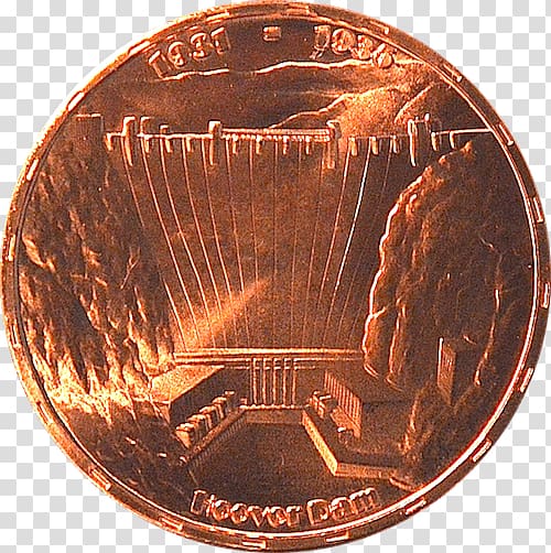 Coin Copper, Hoover dam transparent background PNG clipart