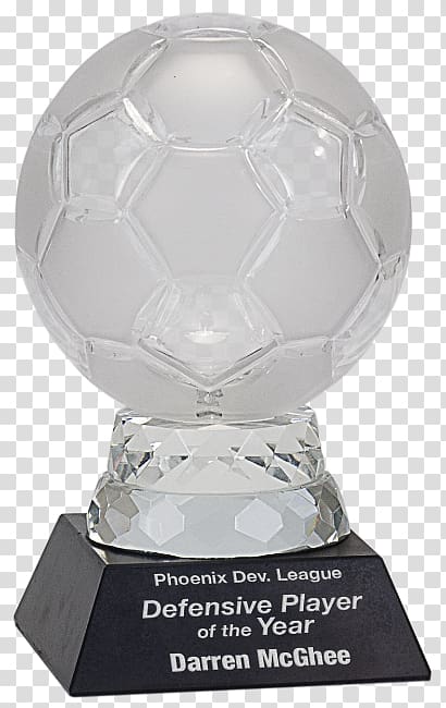 Trophy Football Award Crystal, glass trophy transparent background PNG clipart