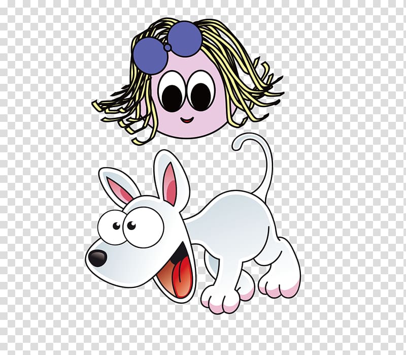 Dog Illustration, Children and dogs cartoon avatar transparent background PNG clipart
