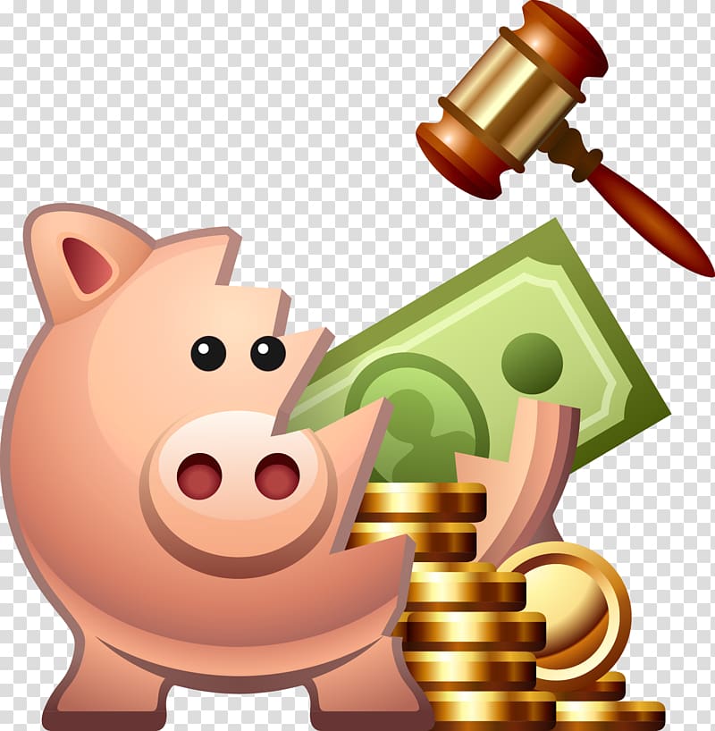 Piggy bank transparent background PNG clipart