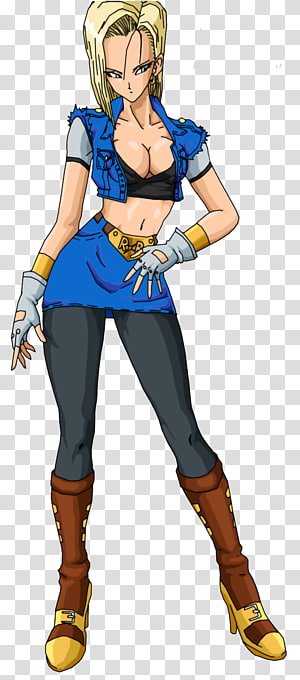 Android 18 Android 17 Majin Buu Dragon Ball, Android 18, cabelo preto,  personagem fictício, desenho animado png