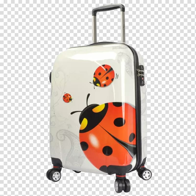 Hand luggage Baggage Suitcase Ladybird, Ladybug box transparent background PNG clipart