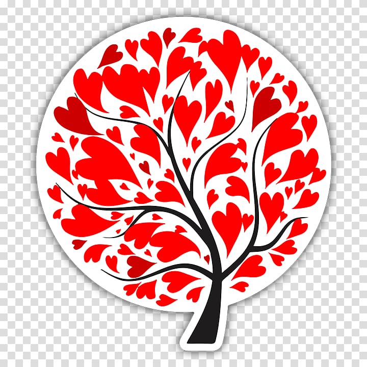 graphics Tree Heart Valentine\'s Day Illustration, personalized car stickers transparent background PNG clipart