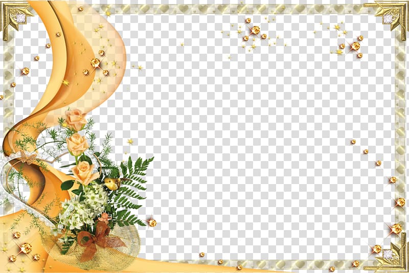 orange floral frame, Wedding invitation Paper Template Greeting & Note Cards, wedding invitation transparent background PNG clipart