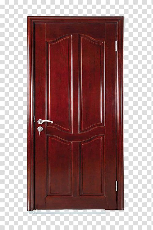 Hardwood Wood stain Door Angle, Classic style wooden door transparent background PNG clipart