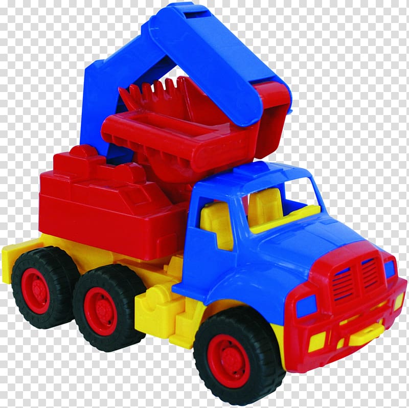 Toy Model car Excavator Plastic Bucket, toy transparent background PNG clipart
