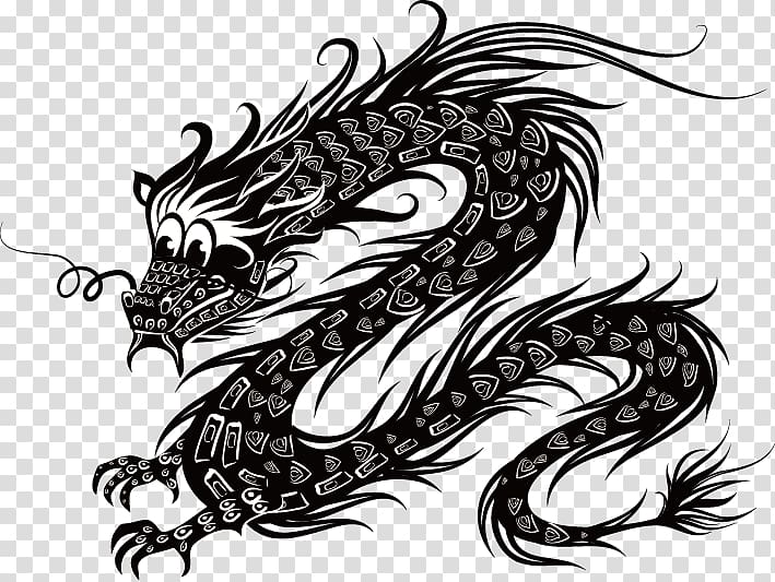 Chinese dragon Illustration, Dragon transparent background PNG clipart