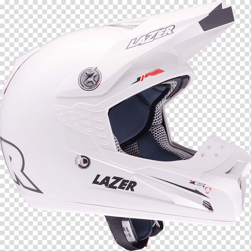 white Lazer motocross helmet, Motorcycle Helmet Lazer SMX X Line Pure White transparent background PNG clipart