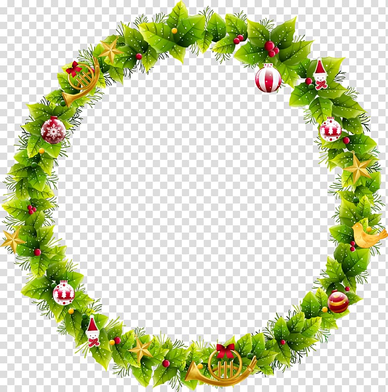 Wreath Christmas Santa Claus Garland , Christmas wreath transparent background PNG clipart