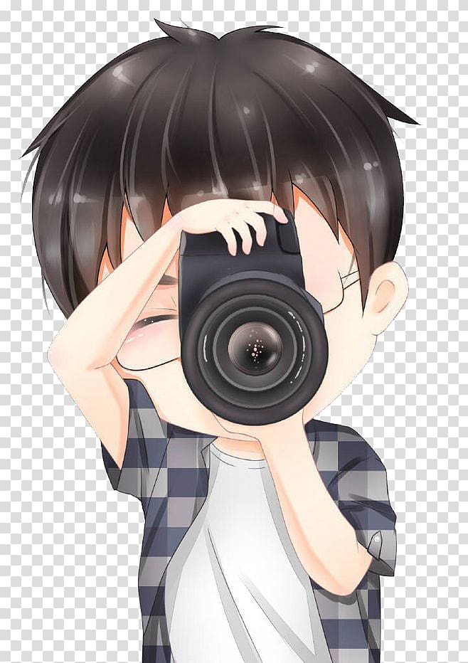Download Sad Boy Anime With Camera Wallpaper | Wallpapers.com