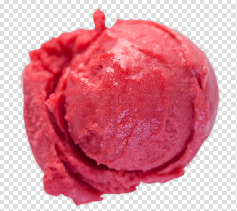 Ice cream Sorbet Gelato Carpaccio Raspberry, raspberry transparent background PNG clipart