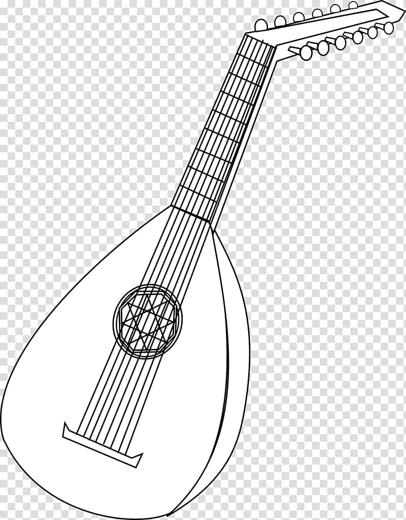 Coloring book Lute Musical Instruments String Instruments, Flute transparent background PNG clipart