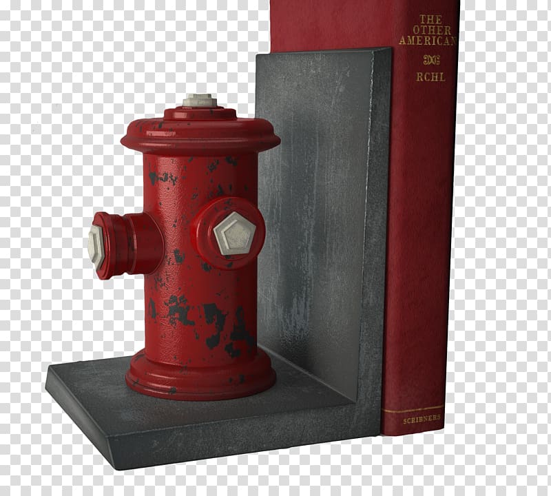 Fire hydrant TurboSquid, Red fire hydrant grey book transparent background PNG clipart