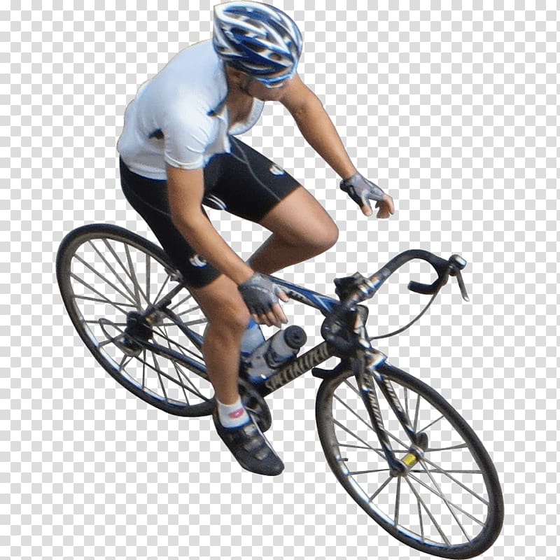 cyclist riding Specialized bicycle illustration, Cyclist Top View transparent background PNG clipart