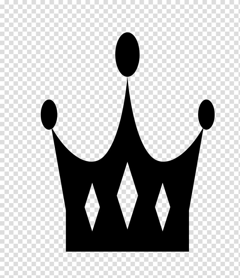 Logo Black and white Pattern, Cartoon black and white crown logo transparent background PNG clipart