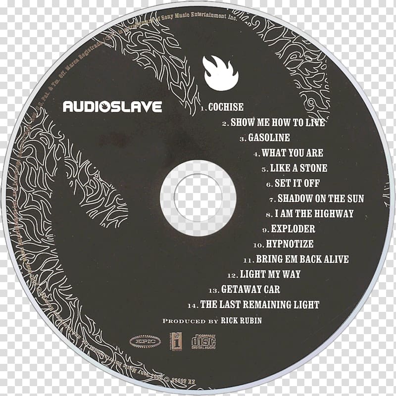 Compact disc Audioslave Out of Exile Album Revelations, Cowboy Casanova transparent background PNG clipart