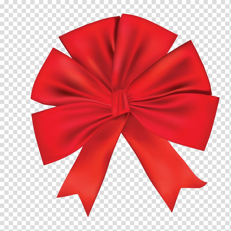 Red ribbon, Creative bow material,Red ribbon transparent background PNG clipart