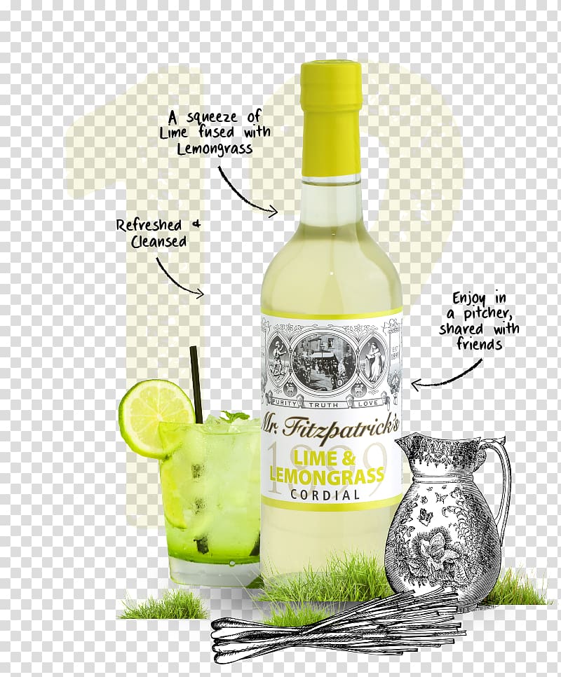 Liqueur Limeade Squash Vodka tonic, lime transparent background PNG clipart