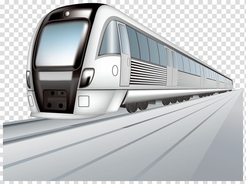 Train Rail transport High-speed rail , Train silver transparent background PNG clipart