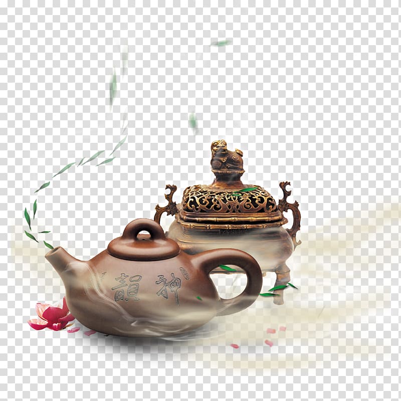 Tea Censer Poster, Smoke-filled tea transparent background PNG clipart