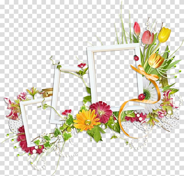 frame Floral design , Cartoon flowers green leaves white frame transparent background PNG clipart