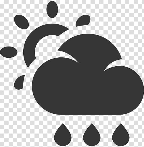 black sunny cloudy symbol, Weather forecasting Computer Icons Rain Weather map, Icon Weather Symbol transparent background PNG clipart