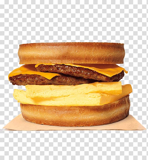 Hamburger Breakfast sausage Burger King breakfast sandwiches, cheeseburger hand pies transparent background PNG clipart