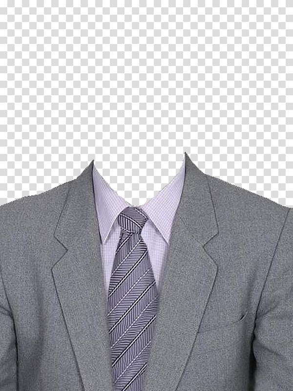gray notched lapel suit jacket, Suit Clothing, Gray suit and gray tie transparent background PNG clipart
