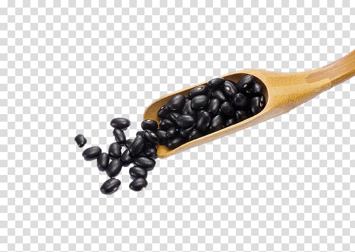 Black turtle bean Food, Bamboo with black beans transparent background PNG clipart