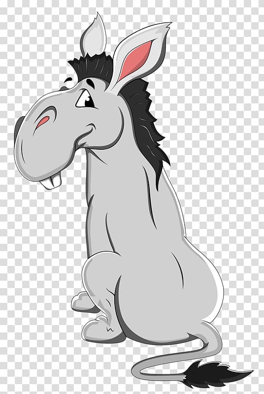 Donkey Horse Dog, Gray donkey transparent background PNG clipart ...