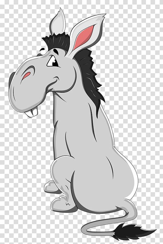 Donkey Horse Dog, Gray donkey transparent background PNG clipart