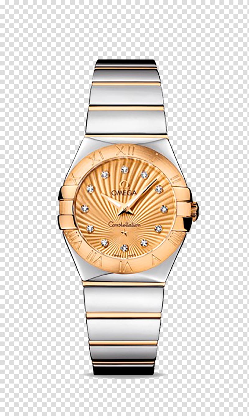 OMEGA Constellation Ladies Quartz Omega SA Watch Quartz clock, watch transparent background PNG clipart