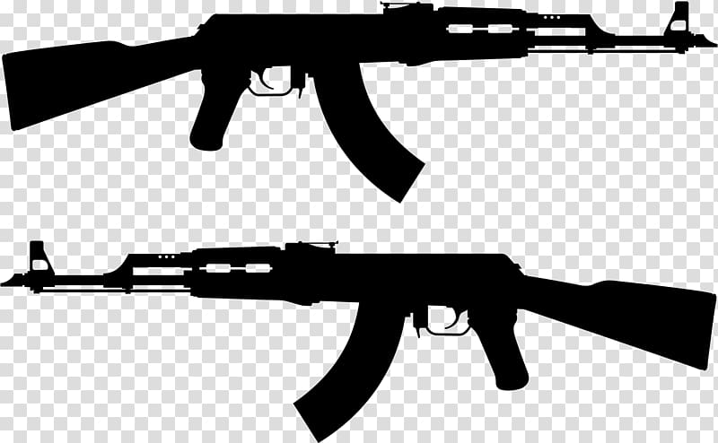 AK-47 Machine gun Firearm , Rifle transparent background PNG clipart