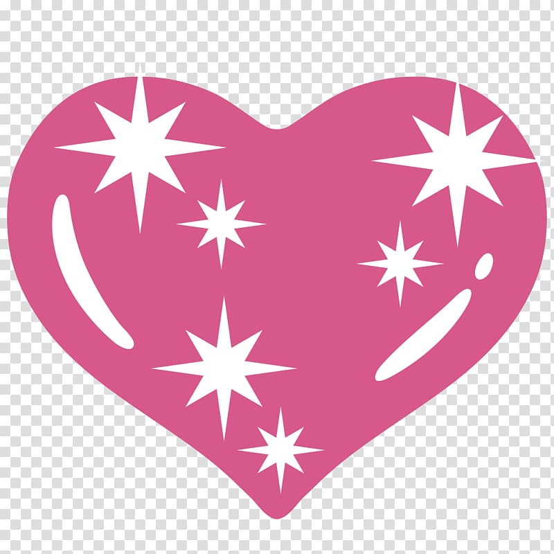 Emoji Android Heart Unicode, sparkles transparent background PNG clipart
