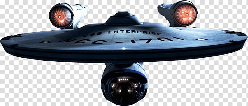 gray USS Enterprise WCC-1701 ship, Starship Enterprise Front View transparent background PNG clipart