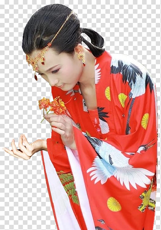Geisha Woman Kimono Japan, woman transparent background PNG clipart