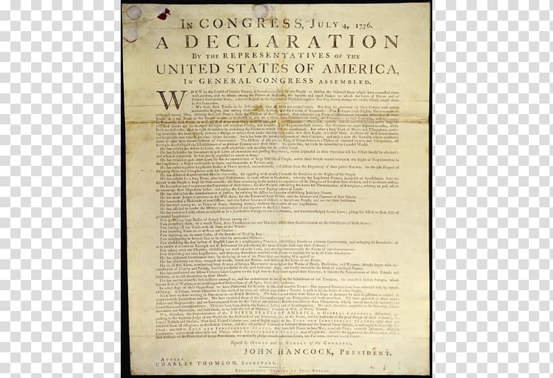 Physical history of the United States Declaration of Independence Broadside, united states transparent background PNG clipart