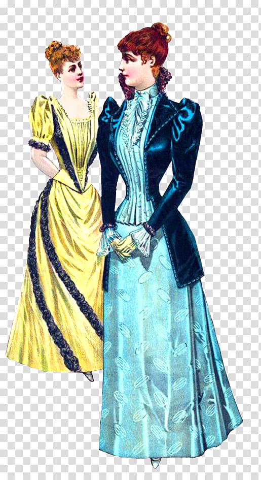 Victorian era Costume Clothing Dress, transparent background PNG clipart