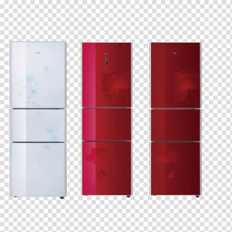 Refrigerator Home appliance Furniture, Household appliances red refrigerator transparent background PNG clipart