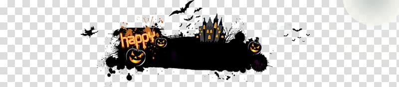 Halloween Banner Poster Pumpkin Bat, Halloween transparent background PNG clipart