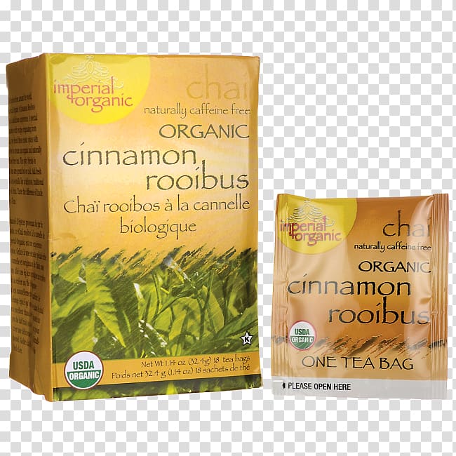 Tea bag Masala chai Rooibos Numi Organic Tea, Cinnamon Tea transparent background PNG clipart