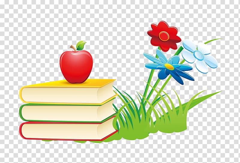Book Gratis, Books with flowers transparent background PNG clipart
