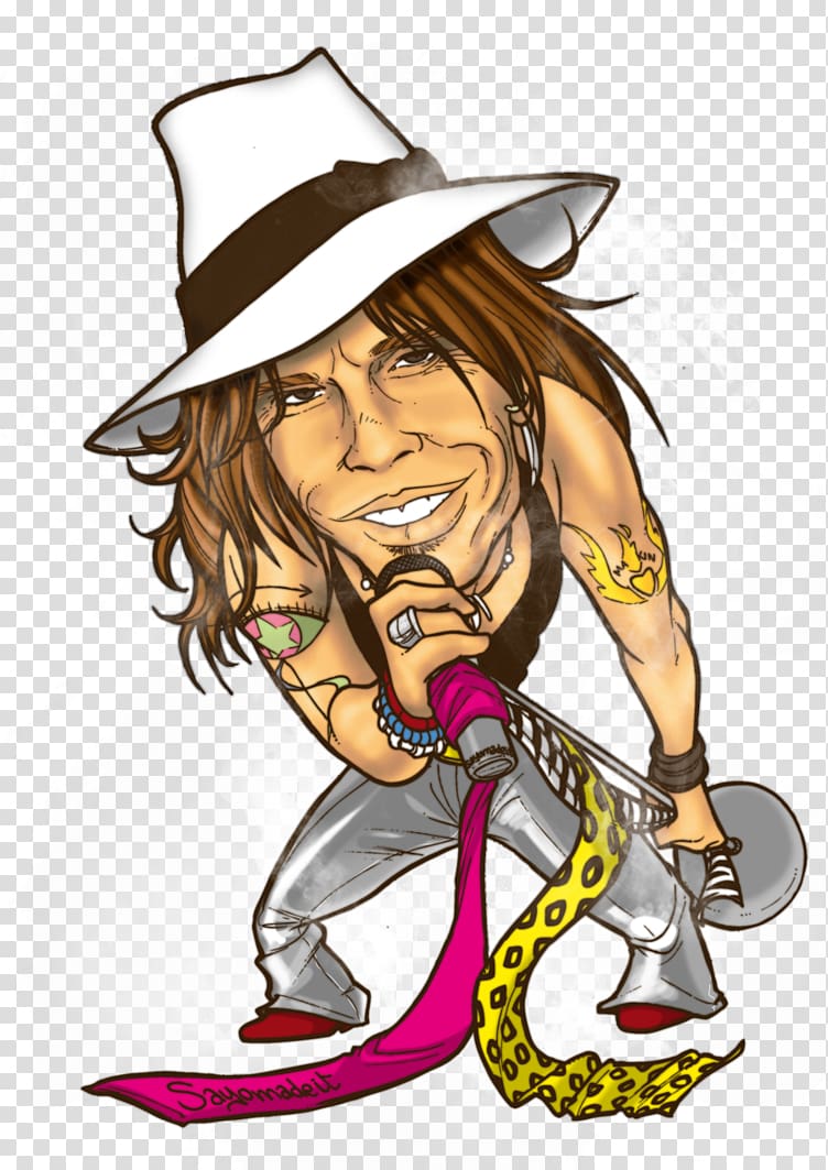 Steven Tyler Art Aerosmith Singer, caricature transparent background PNG clipart