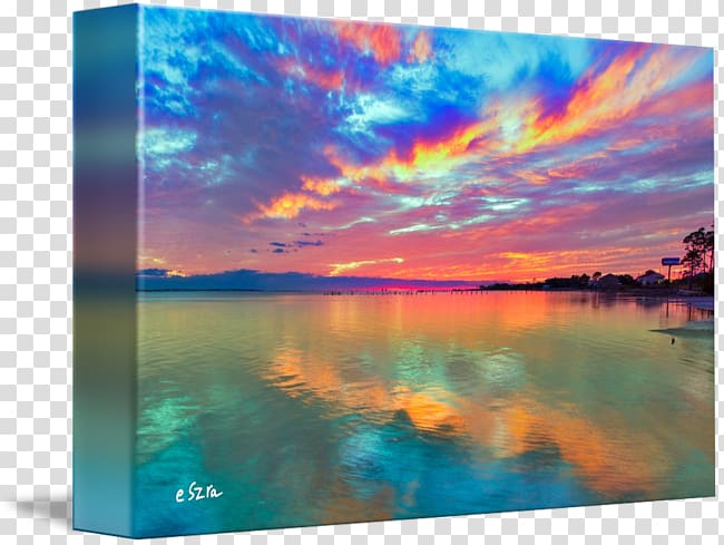 Painting Sunset Cloud Eszra Sunrise, sunrise at sea transparent background PNG clipart