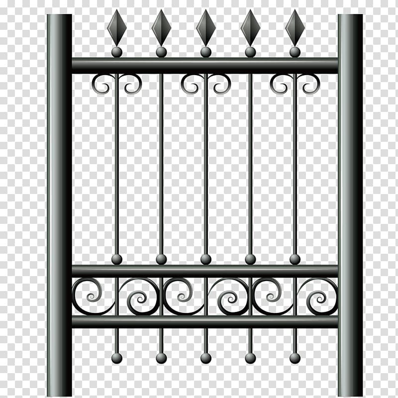 Fence Iron railing , Black fine iron bar transparent background PNG clipart