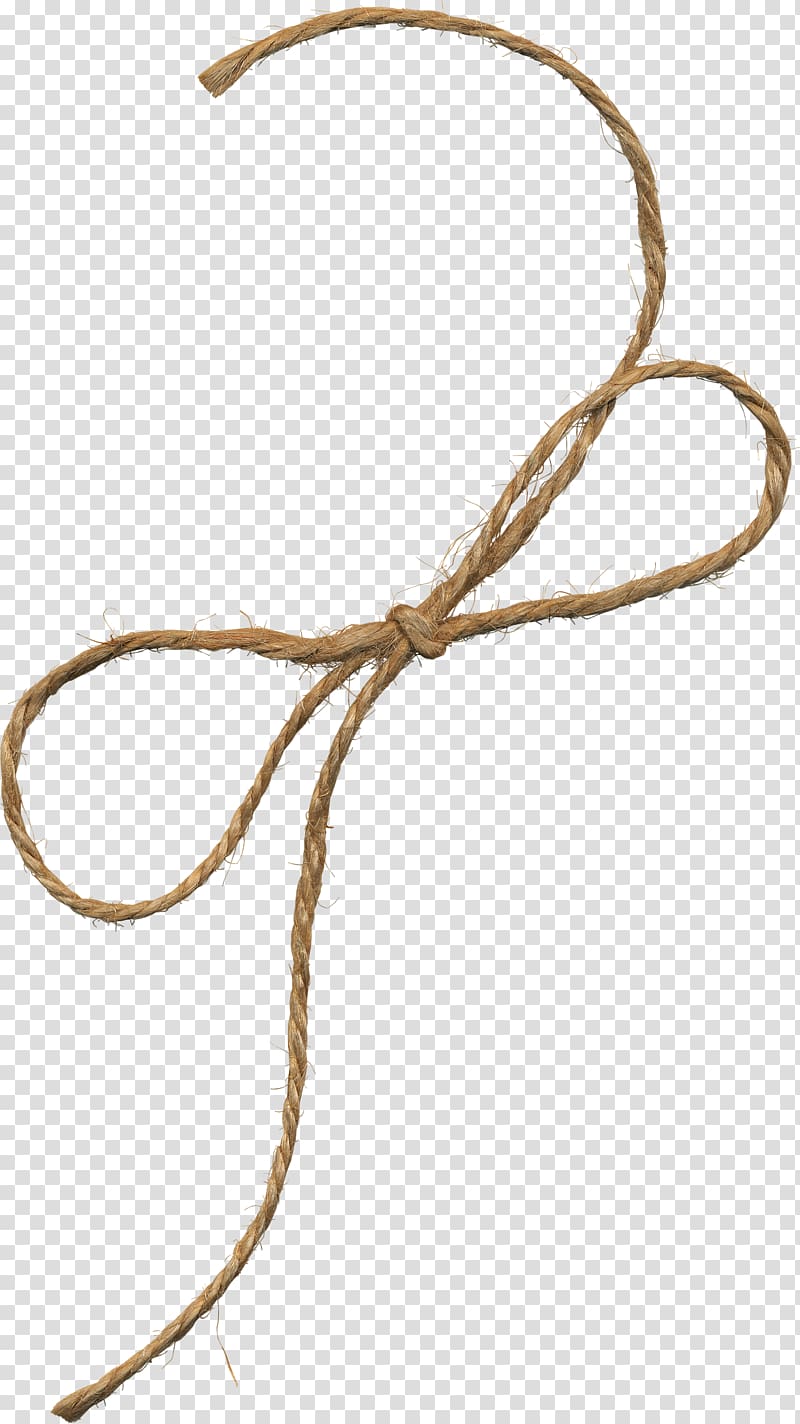 Rope Hemp Shoelace knot, Bow rope transparent background PNG clipart